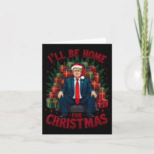 Trump sitzt auf dem Stuhl und ich bin zu Weihnacht Karte