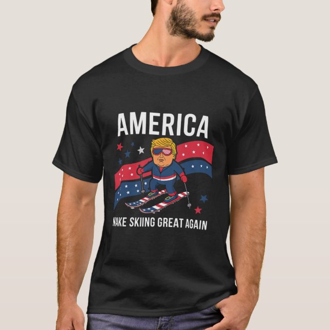 Trump Ski Usa - Weihnachten macht Skifahren wieder T-Shirt (Vorderseite)