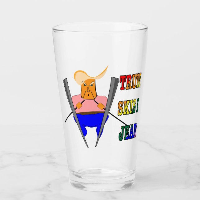 Trump Skis in Jeans Glas (Vorderseite)