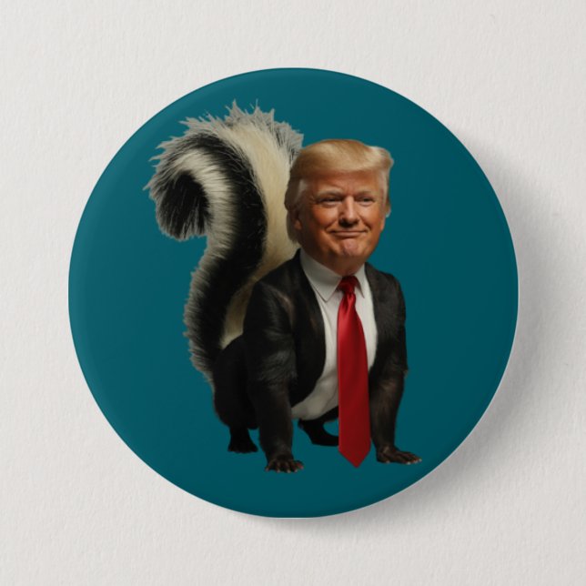 Trump Skunk Button (Vorderseite)