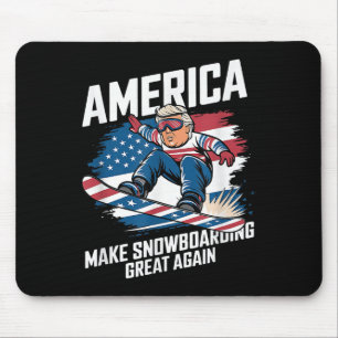 Trump Snowboard USA - Snowboarden mit großer Agae Mousepad
