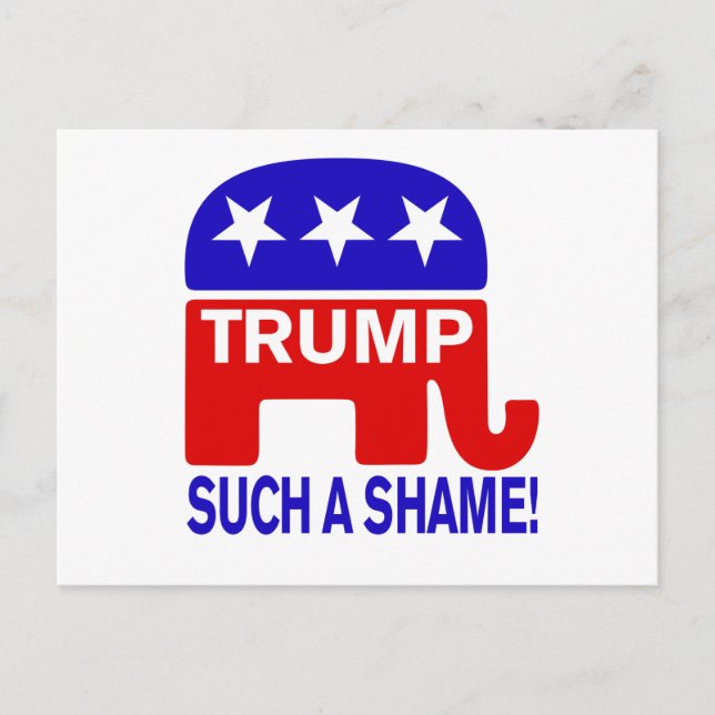 Trump, so eine Schande! Postkarte (Vorderseite)