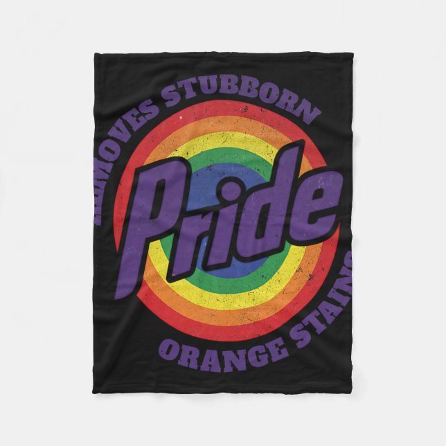 Trump soll Stubborn Orange Stains Pride entfernen Fleecedecke (Vorderseite)