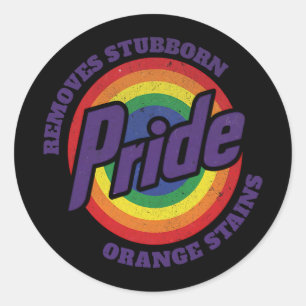 Trump soll Stubborn Orange Stains Pride entfernen Runder Aufkleber