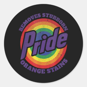 Trump soll Stubborn Orange Stains Pride entfernen Runder Aufkleber