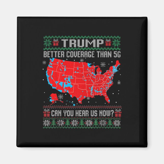Trump sollte besser abdecken als 5 g Ugly Christma Magnet (Vorne)