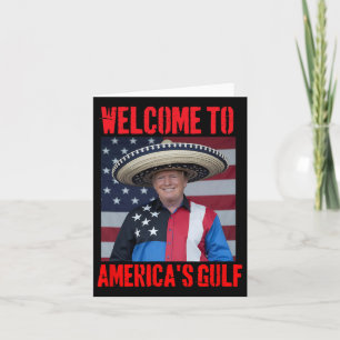 Trump Sombrero Willkommen im Golf von Mexiko Karte
