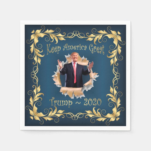 Trump Souvenir Breakout Gedenk Napkins ~ Serviette (Vorderseite)