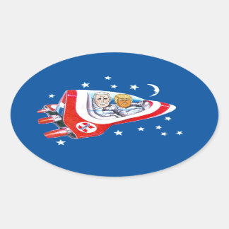 Trump Space Force Ovaler Aufkleber