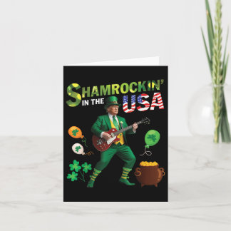 Trump spielt Gitarre Shamrockin in den USA, Saint Karte