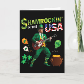 Trump spielt Gitarre Shamrockin In den USA Sankt P Karte