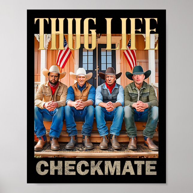 Trump Squad Thug Life Trump Vance Kennedy Elon Poster (Vorne)