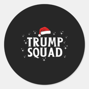 Trump Squad Trump Team Funny Xmas Weihnachten Trum Runder Aufkleber