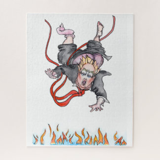 Trump steigt in das feurige Pit Jig Saw Puzzle ab