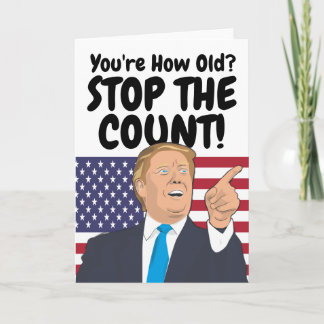 Trump stoppt den Grafen zum Geburtstag Karte