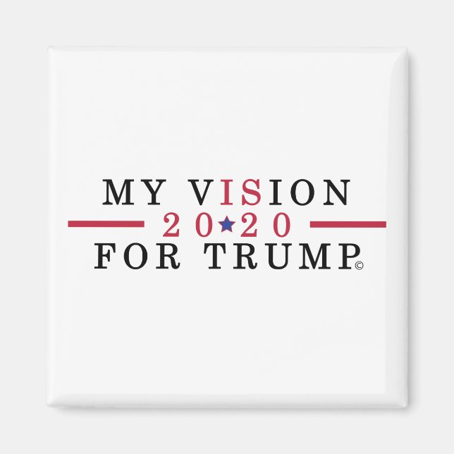 Trump Supporter 2020 Square Kühlschrank Magnet (Vorne)