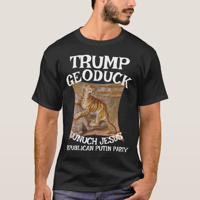 Trump Tabby Cat Geoduck Jesus Republican WH T-Shirt (Vorderseite)