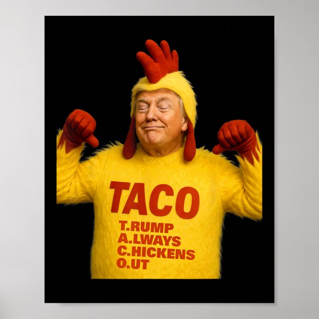 Trump Taco Trump kneift immer  Poster (Vorne)