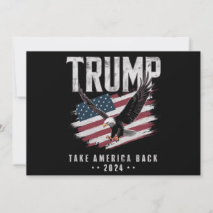 Trump Take America Back 2024 Wahl Vintage Einladung
