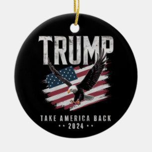 Trump Take America Back 2024 Wahl Vintage Keramik Ornament