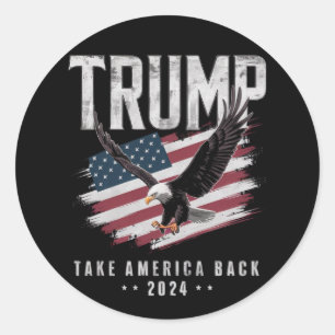 Trump Take America Back 2024 Wahl Vintage Runder Aufkleber