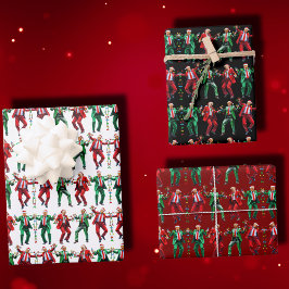 Trump Tancing | Trump Weihnachtsmannmütze Dance We Geschenkpapier Set