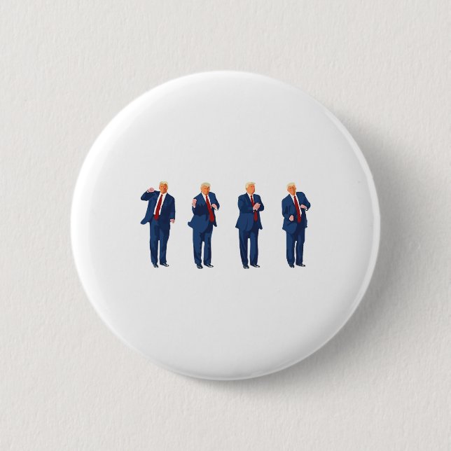 Trump Tanz 4. Juli Trump 2024 Button (Vorderseite)