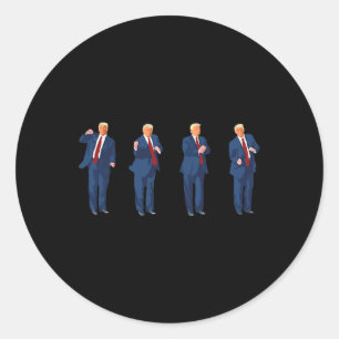 Trump Tanz 4. Juli Trump 2024 Runder Aufkleber