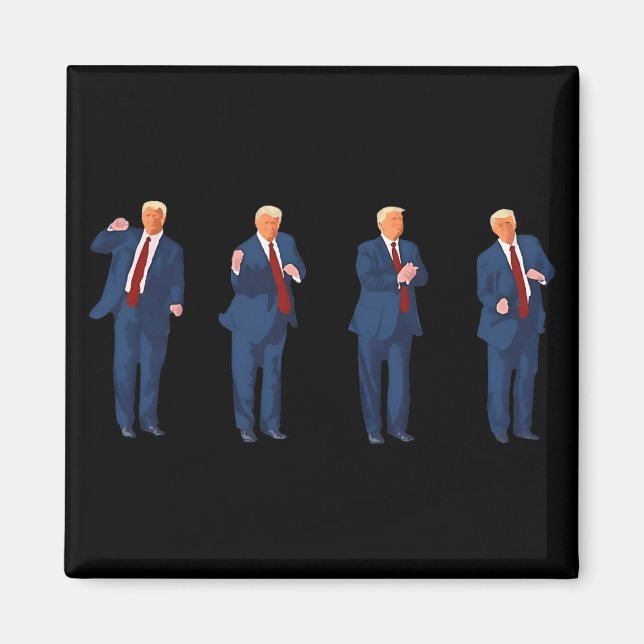 Trump Tanz 4. Juli Trump 2025  Magnet (Vorne)