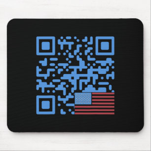Trump-Tanz-QR-Code Vintage-USA-Flagge Trump -Elefa Mousepad