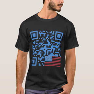 Trump-Tanz-QR-Code Vintage-USA-Flagge Trump -Elefa T-Shirt