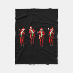 Trump Tanz Weihnachtsmann Weihnachten Xmas Pyjama Fleecedecke