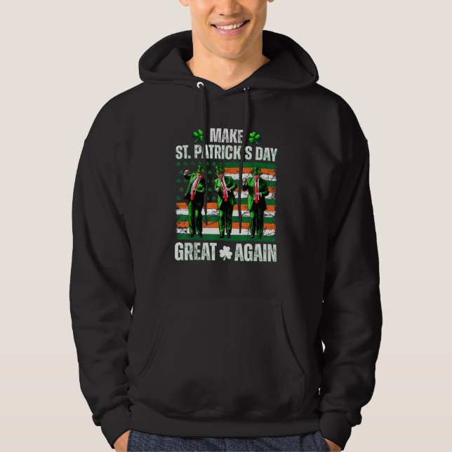 Trump tanzt macht St. Patrick's Day wieder groß Hoodie (Vorderseite)