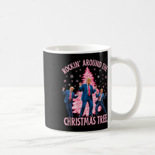Trump tanzt Rockin' um den Weihnachtsbaum Pi Kaffeetasse