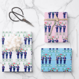 Trump-Tanzwrap, Trump-Weihnachtsmannmütze-Tanz Geschenkpapier Set