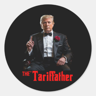 Trump Tariffather Tariffinator Liberation Day Tari Runder Aufkleber