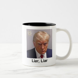 Trump-Tasse "Liar, Liar" Zweifarbige Tasse