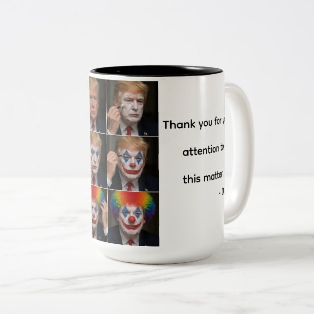 Trump Tasse Lustiger Clown (VorderseiteRechts)