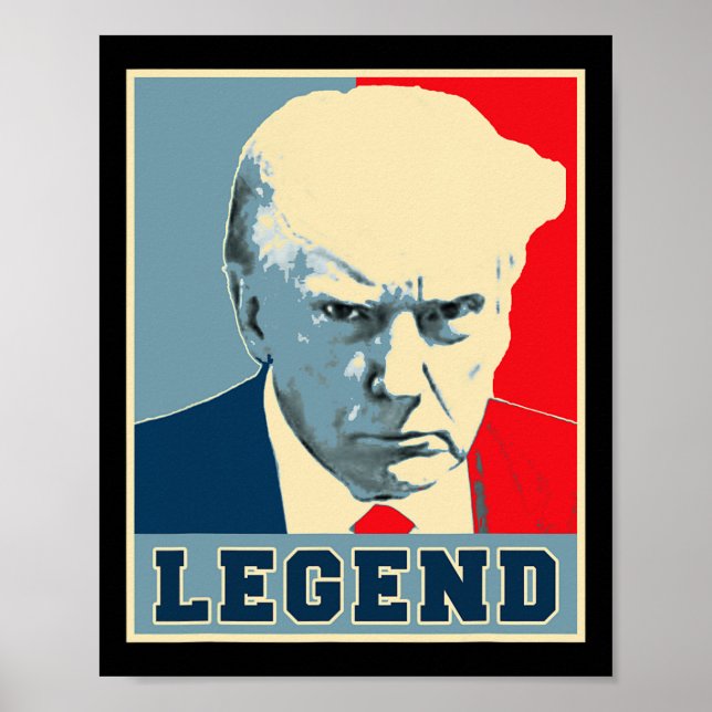 Trump-Tasse schoss 2024 Präsident Legend nie übert Poster (Vorne)