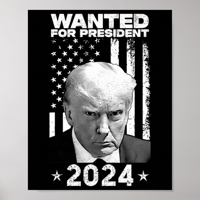 Trump Tasse schot für U.S. Gewollt Präsident 2024 Poster (Vorne)