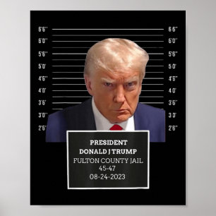 Trump Tasse Shot Präsident Donald J Trump Mugshot Poster