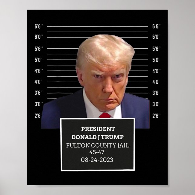 Trump Tasse Shot Präsident Donald J Trump Mugshot  Poster (Vorne)