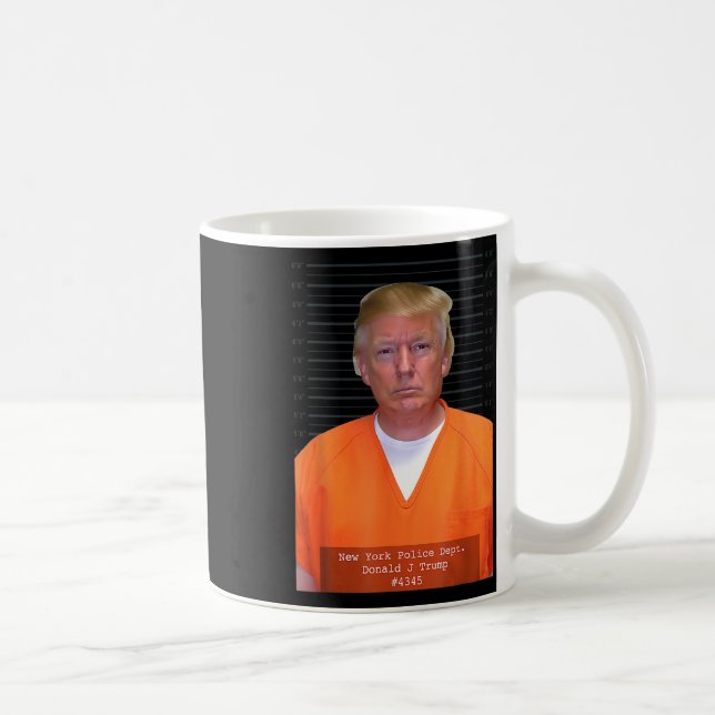 Trump Tasse Shot Range Jumpsuit Parody Behind Bars (Rechts)
