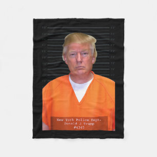 Trump Tasse Shot Range Jumpsuit Parody Behind Bars Fleecedecke