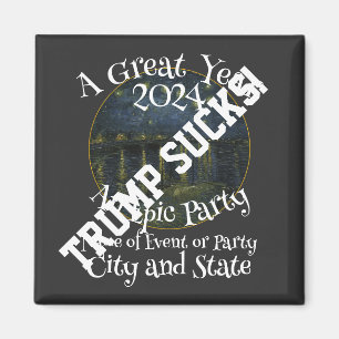 Trump Tea Garden Überraschungsparty Block 2024 Magnet