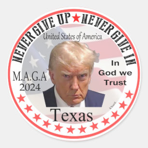 Trump/Texas Runder Aufkleber