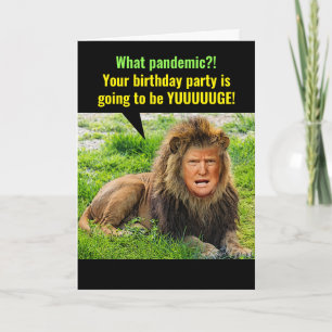 Trump The Lyin' King Vrs Dr. Fauci Satire Birthday Karte