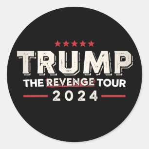 Trump The Revenge Tour 2024 Vintage Runder Aufkleber