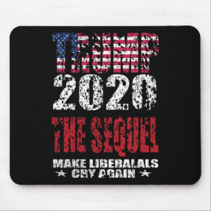 Trump The Sequel Bedrängte USA-Flagge Macht Libera Mousepad