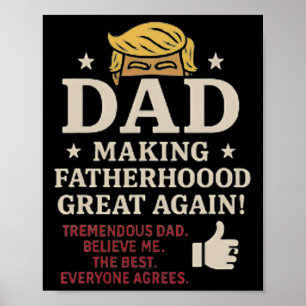 Trump-themenbezogene lustige Ideen zum Vatertag, u Poster